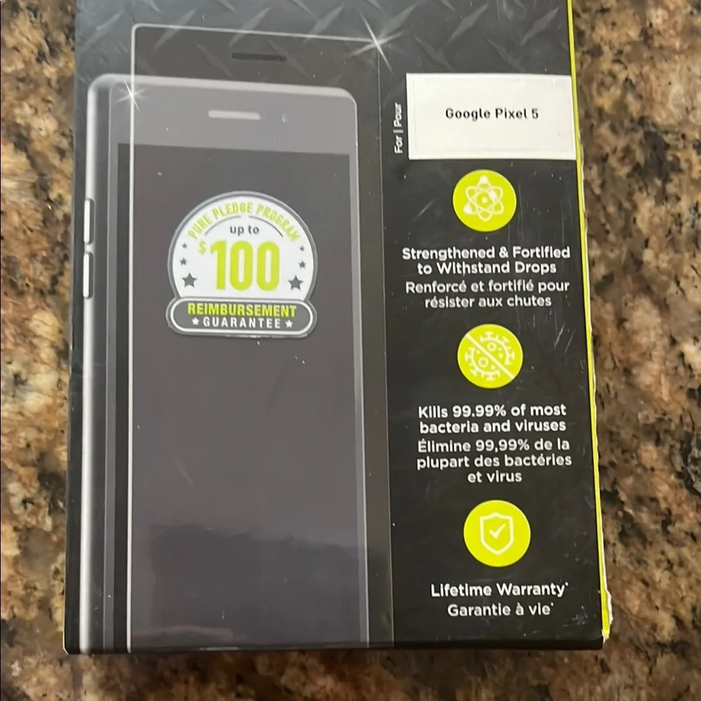 Steel 360° Antimicrobial Screen Protector for Google Pixel 5 - Black